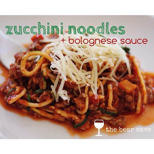 Zucchini Pasta with Bolognese Sauce