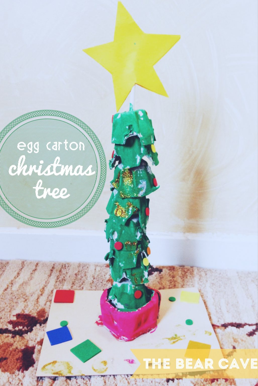 Egg Carton Christmas Tree Craft — The Journey Home Family